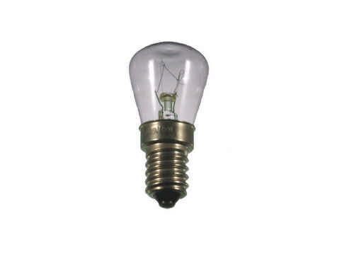 S+H Birnenformlampe 26x57 Sockel E14 60-65 Volt 15 Watt 