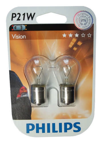 Philips 2 Stueck P21W 12498B2 12 Volt 21 Watt BA15s