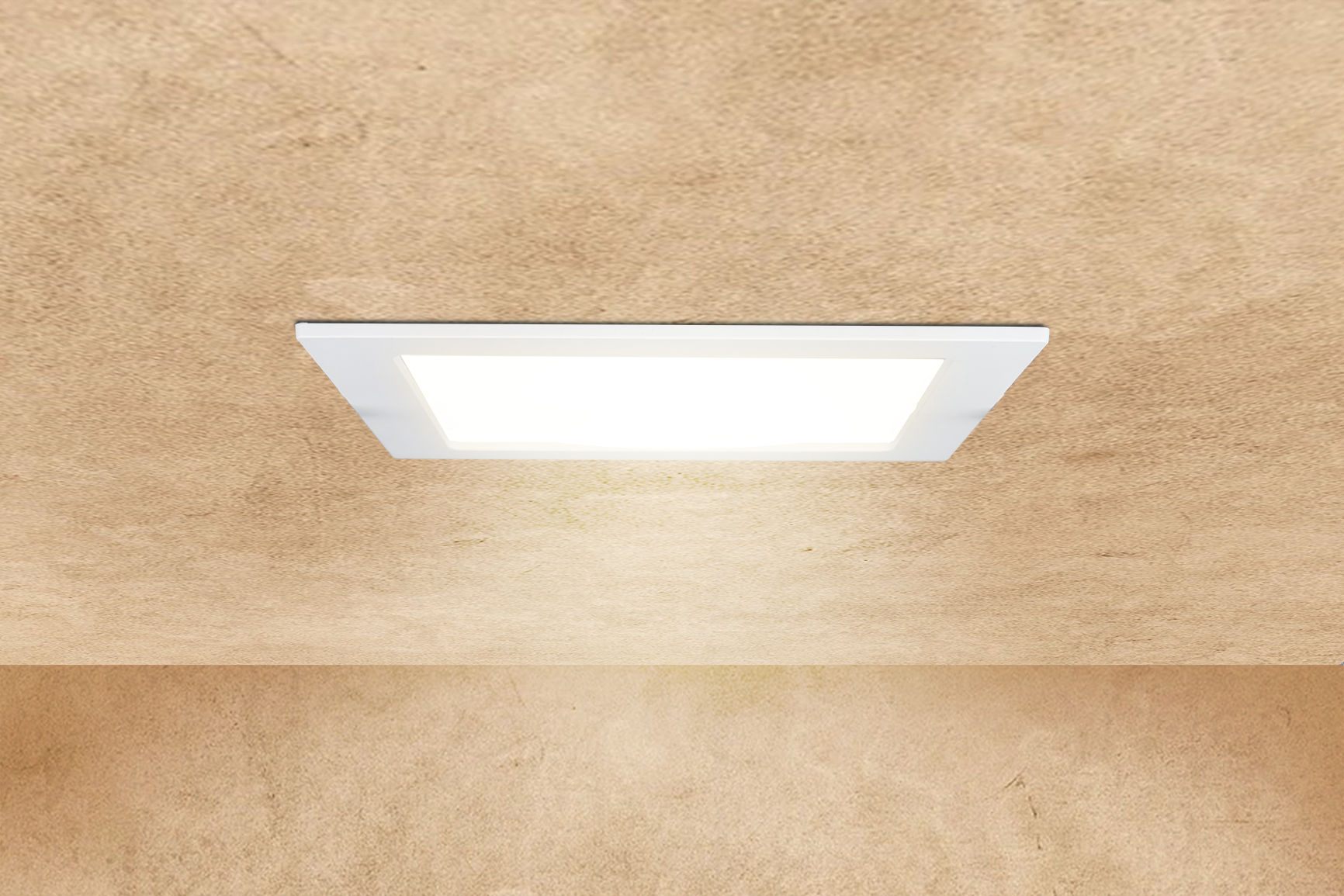 HEITRONIC - LED Einbaudownlight LE MANS quadratisch 20 Watt 220x220x32 mm 3000/4000/6000 Kelvin IP44 dimmbar