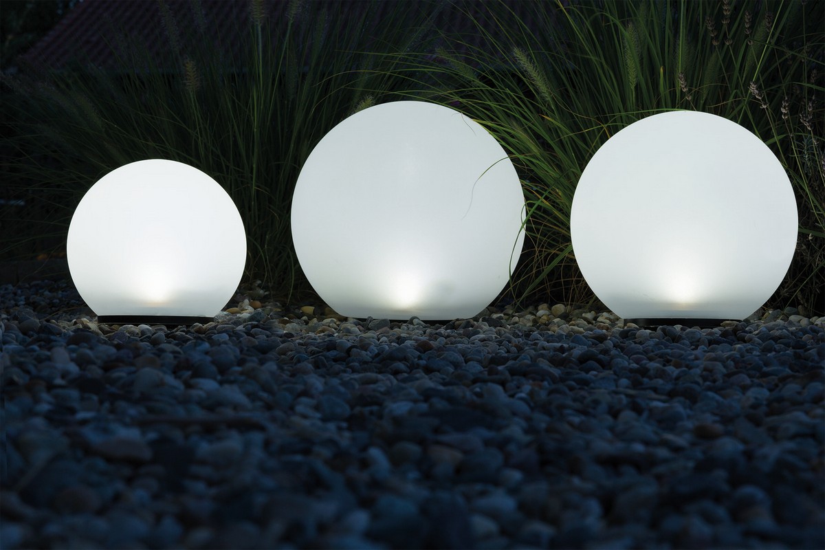 HEITRONIC - Solar LED Kugel BOULE 3er Set