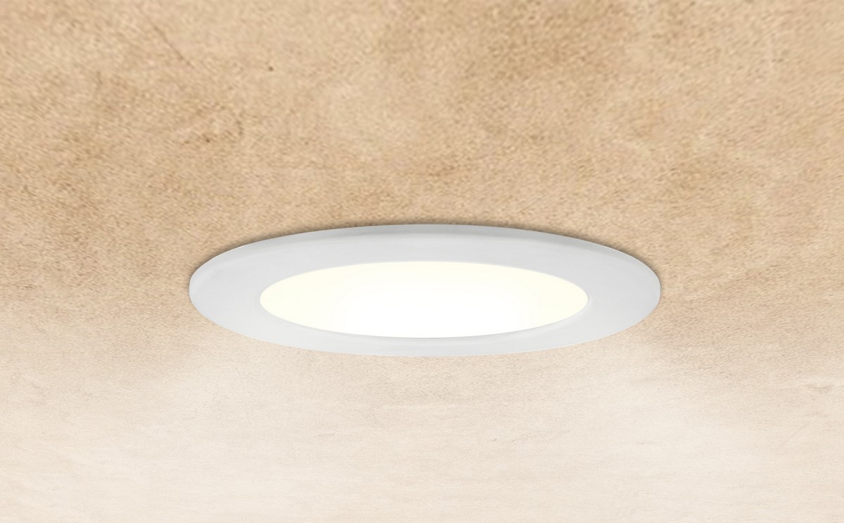 HEITRONIC - LED Einbaudownlight LE MANS kreisförmig 24 Watt 240x32 mm 3000/4000/6000 Kelvin IP44 dimmbar